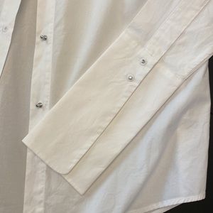 Misha Nonoo white grommet button shirt